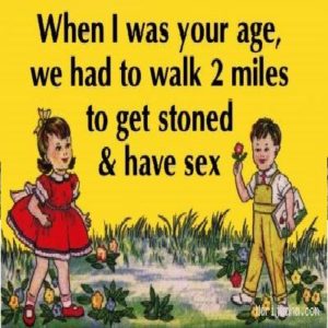 Used to have to walk...