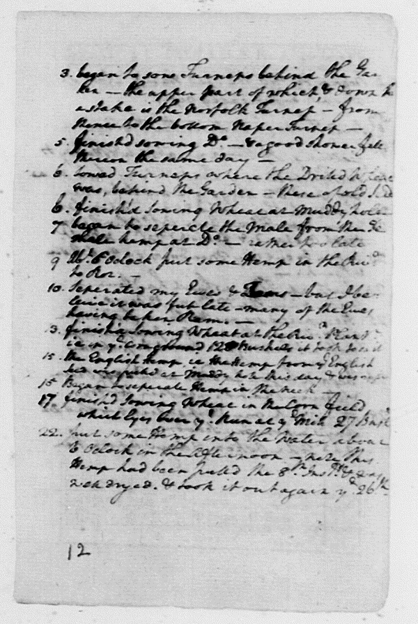 george washington diary